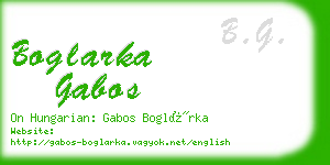 boglarka gabos business card